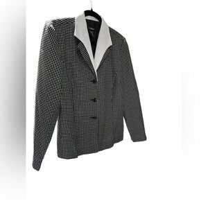 Women's Black and White Checkered Jacket
